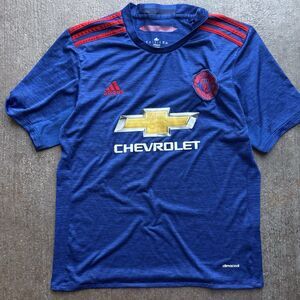 Adidas Manchester United chevrolet jersey 2016 blue Size Large